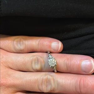 Sophisticated Silver Halo Engagement Ring